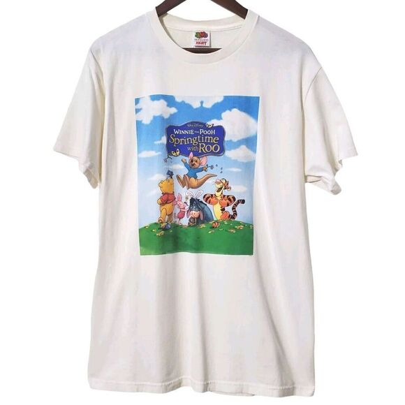 VTG 90s Winnie The Pooh Springtime With Roo T Shirt Size L Graphic Print - Picture 1 of 10